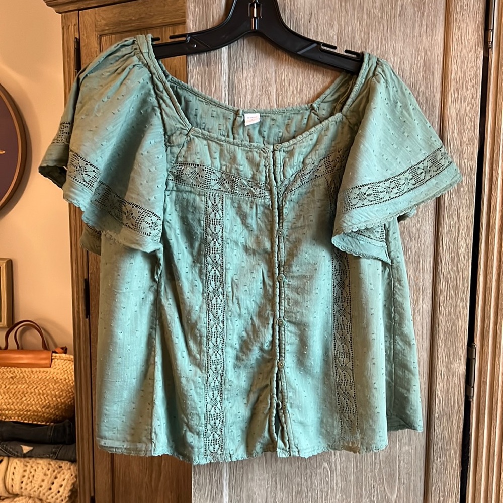 Old Navy; flutter-sleeve top